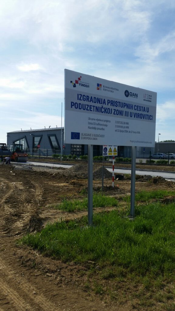 Započelo asfaltiranje u sklopu projekta „Izgradnja pristupnih cesta parcelama u Poduzetničkoj zoni III Virovitica- faze II i IV“