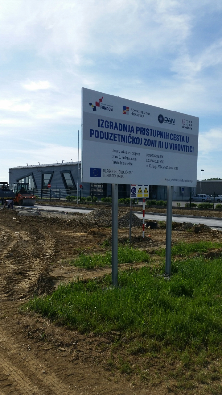 Započelo asfaltiranje u sklopu projekta „Izgradnja pristupnih cesta parcelama u Poduzetničkoj zoni III Virovitica- faze II i IV“